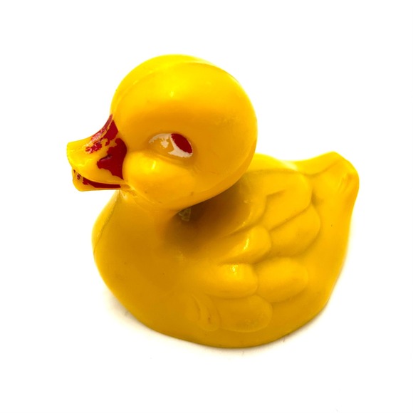 Irwin 1950's Vintage Hard Yellow Plastic Duck Rattle Noisemaker - Picture 7 of 7
